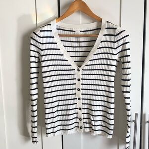 H&M Black & White Stripped Cardigan